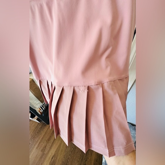 Savvi Paris Pleated Skort -- Pale Mauve - Picture 4 of 6